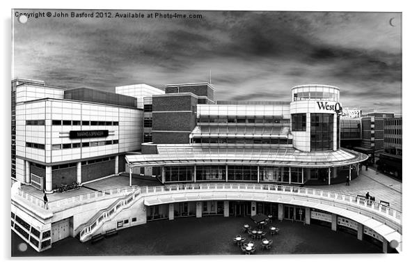 WestQuay Black and White Acrylic by John Basford