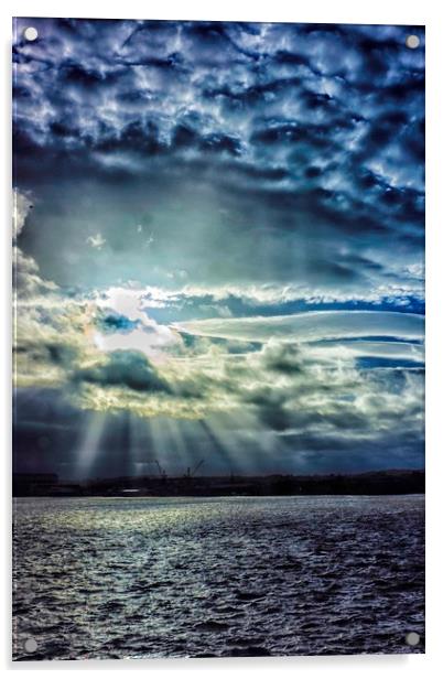 Merseyside Sky Acrylic by Roy Barry