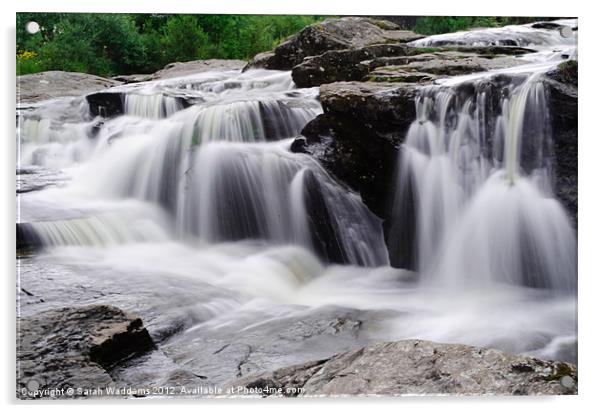 Dochart Falls Acrylic by Sarah Waddams