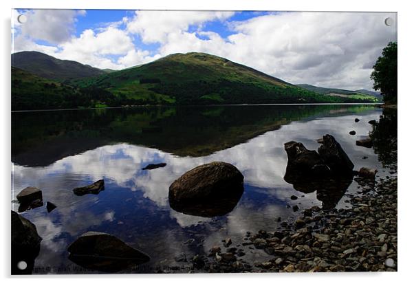 Loch Lomond Reflection Acrylic by Sarah Waddams