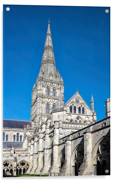 Salisbury Cathedral (2) Acrylic by Geoff Storey