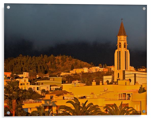 Sunset at El Paso, La Palma Acrylic by Geoff Storey