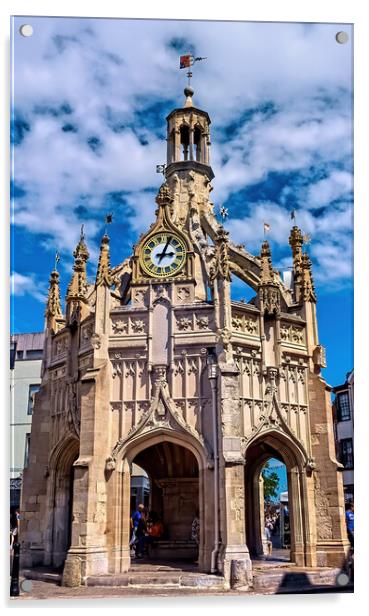 Chichester Clock Tower Acrylic by Joyce Storey
