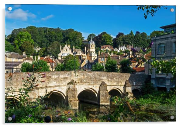 Town Bridge, Bradford on Avon Acrylic by Joyce Storey