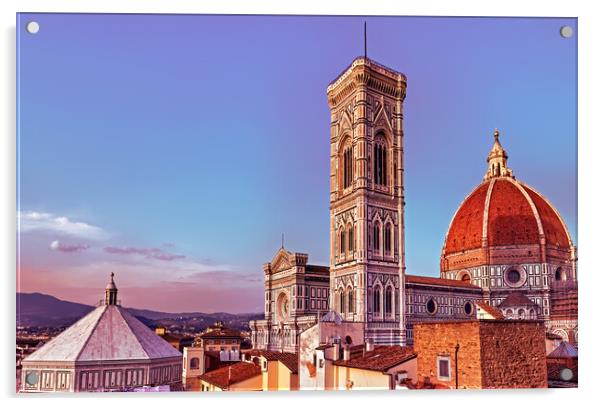 Rooftops of Florence Acrylic by Joyce Storey