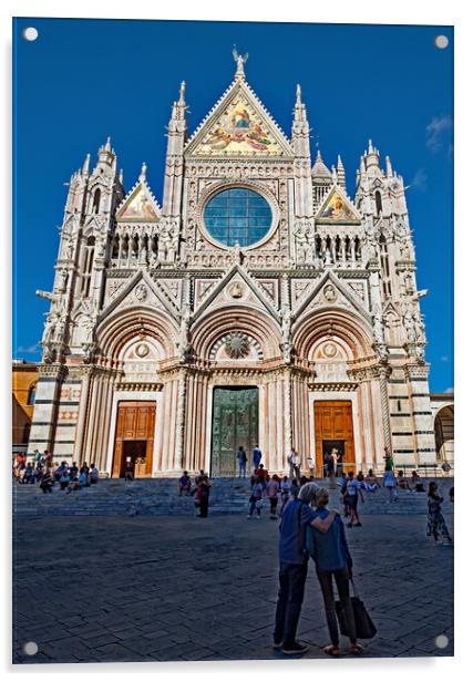 Admiring Il Duomo, Siena Acrylic by Joyce Storey