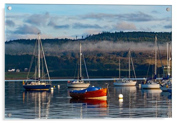 A Misty Morning at Loch Creran  Acrylic by Joyce Storey