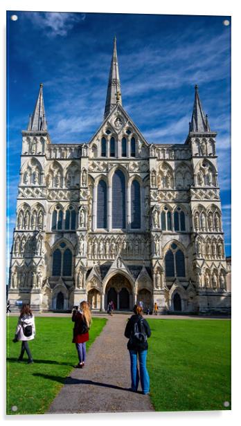 Salisbury Cathedral Acrylic by Joyce Storey