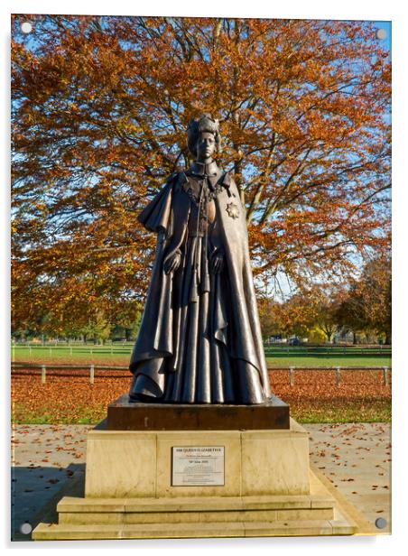 Statue of Queen Elizabeth II Acrylic by Joyce Storey