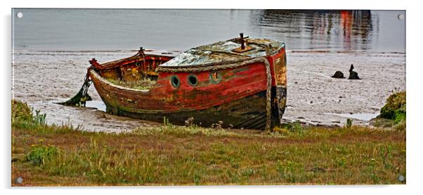 Boat in need of TLC Acrylic by Joyce Storey