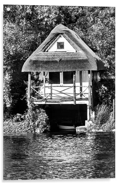 Thatched Boathouse Acrylic by Joyce Storey