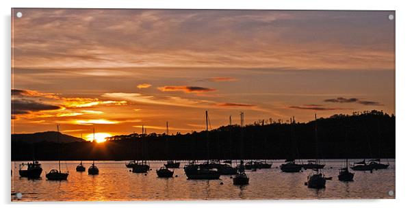 Sunset at Loch Creran (2) Acrylic by Joyce Storey