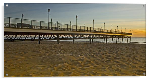 Skegness Pier at dawn Acrylic by Steven Shea