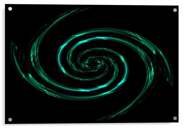 Spiralling galactically Acrylic by Ashley Paddon