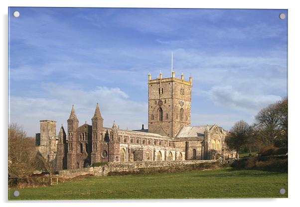 St Davids Cathedral Acrylic by Brian Beckett