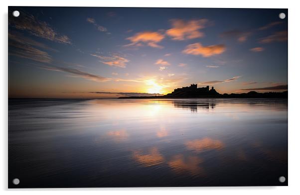 Bamburgh Castle at Dawn Acrylic by Paul Appleby