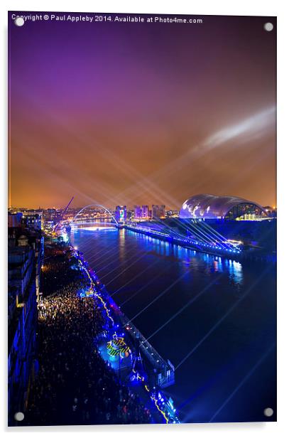  Great North Run Million Opening Ceremony - Beams Acrylic by Paul Appleby