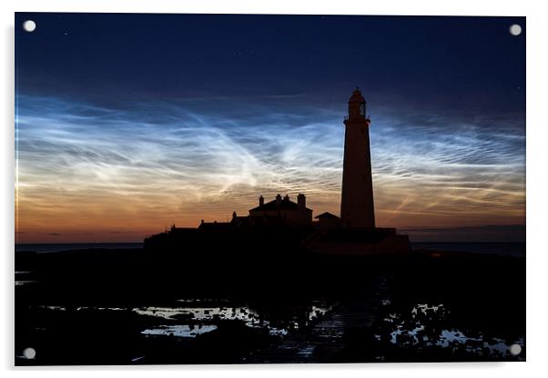  Noctilucent Clouds at St. Mary's Acrylic by Paul Appleby