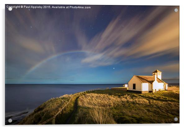  Moonbow over The Watch House Acrylic by Paul Appleby