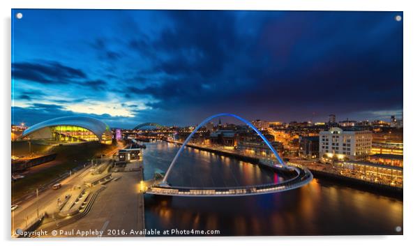 High Twilight Tyne 2 Acrylic by Paul Appleby