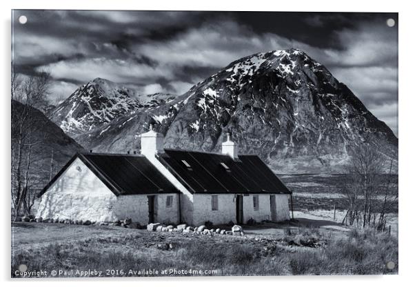 Blackrock Cottage, Glencoe Crofter's Cottage Acrylic by Paul Appleby