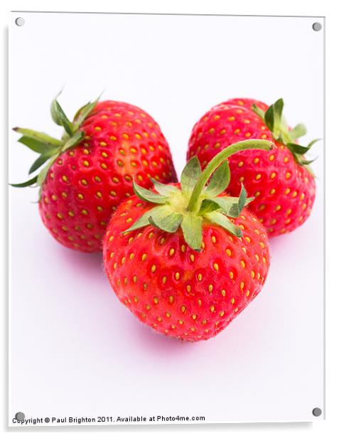 Strawberries Acrylic by Paul Brighton