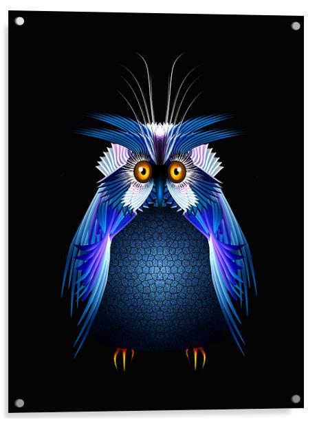 Wise Old Owl Acrylic by Julie Hoddinott