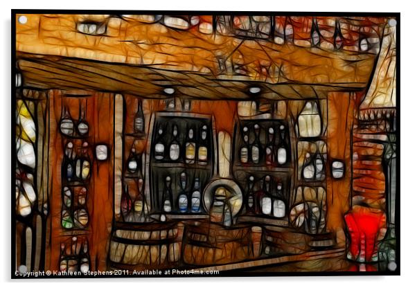 The Tavern Acrylic by Kathleen Stephens