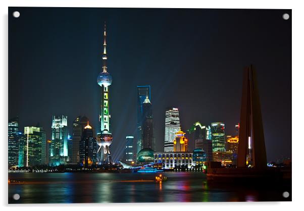 Shanghai with Pearl TV Tower Acrylic by Thomas Stroehle