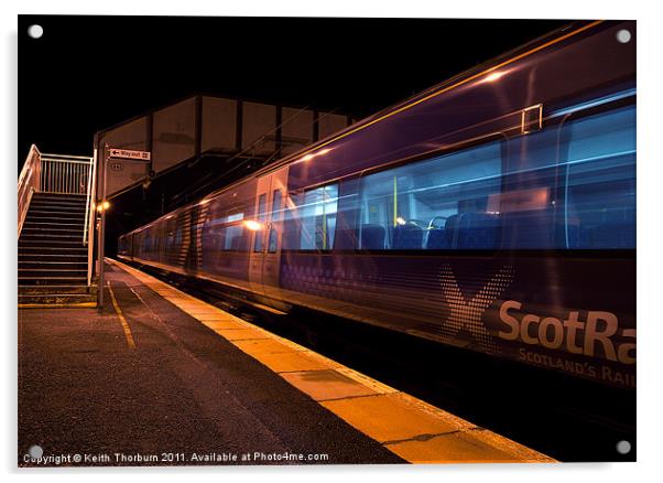 Night Train to Edinburgh Acrylic by Keith Thorburn EFIAP/b