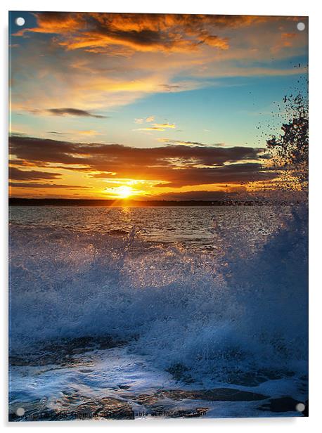 Winterfield Sunset Acrylic by Keith Thorburn EFIAP/b