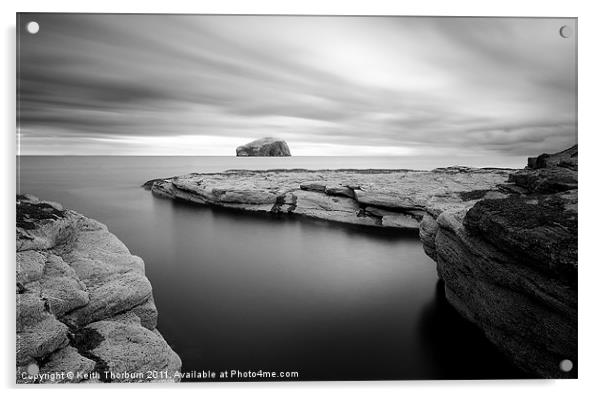 Bass Rock Acrylic by Keith Thorburn EFIAP/b