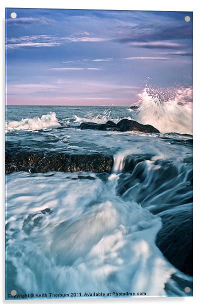 Dunbar Sea Waves Acrylic by Keith Thorburn EFIAP/b