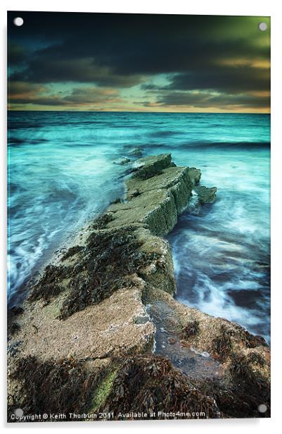 Gullane Bents Beach Acrylic by Keith Thorburn EFIAP/b