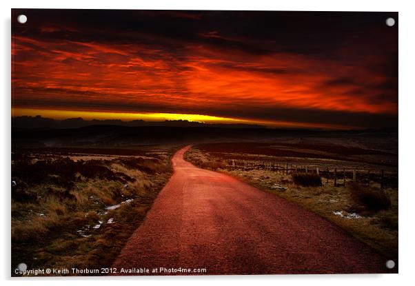 Lammermuir Hills Sunrise Acrylic by Keith Thorburn EFIAP/b