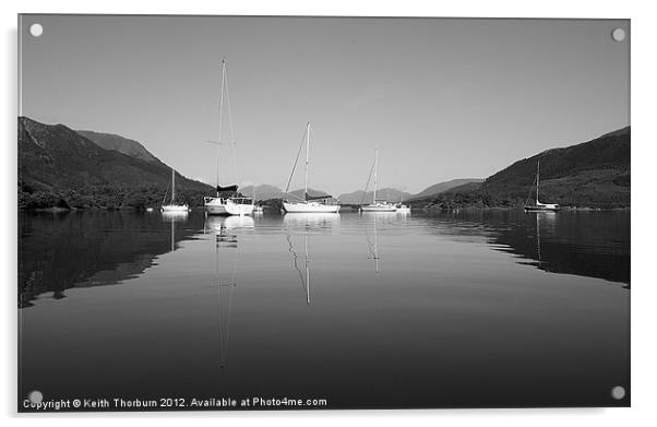 Loch Leven Boat Acrylic by Keith Thorburn EFIAP/b