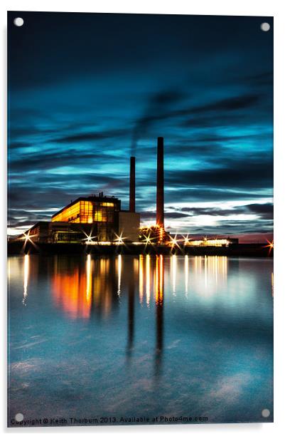 Cockenzie Power Station. Acrylic by Keith Thorburn EFIAP/b