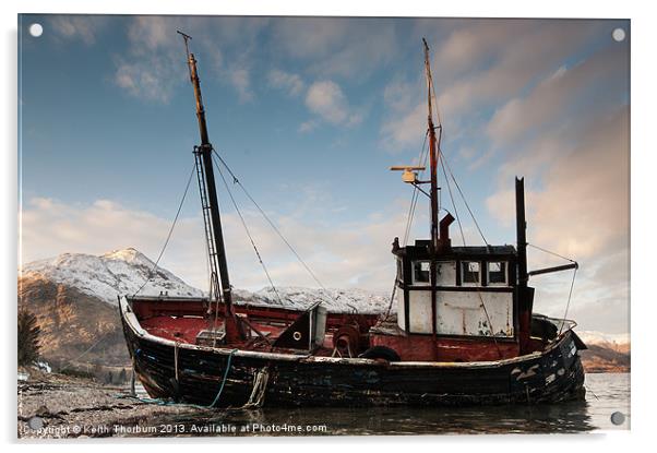 Shipwreck on Loch Linnhe Acrylic by Keith Thorburn EFIAP/b