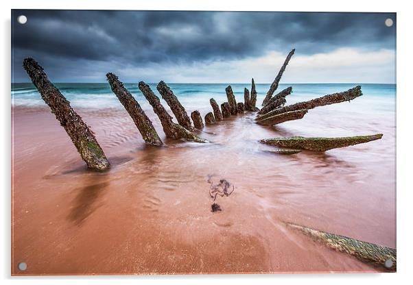 Longniddry Shipwreck Acrylic by Keith Thorburn EFIAP/b