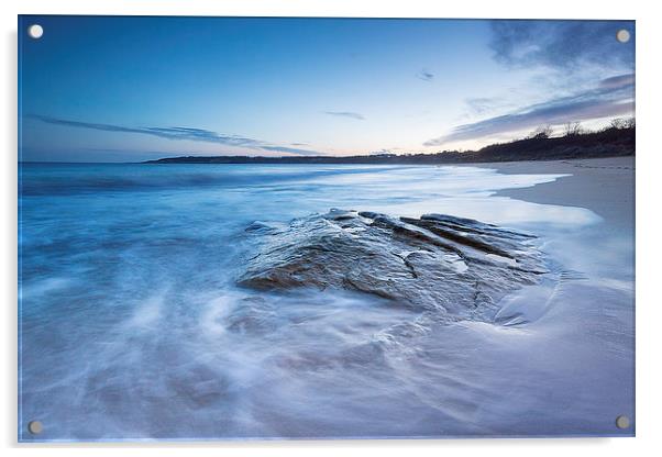 Gullane Bents Beach Rock Acrylic by Keith Thorburn EFIAP/b