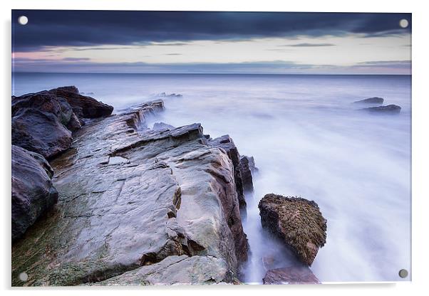 Rocks at Gullane Beach Acrylic by Keith Thorburn EFIAP/b