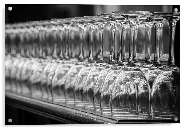 Wine Glasses Acrylic by Keith Thorburn EFIAP/b