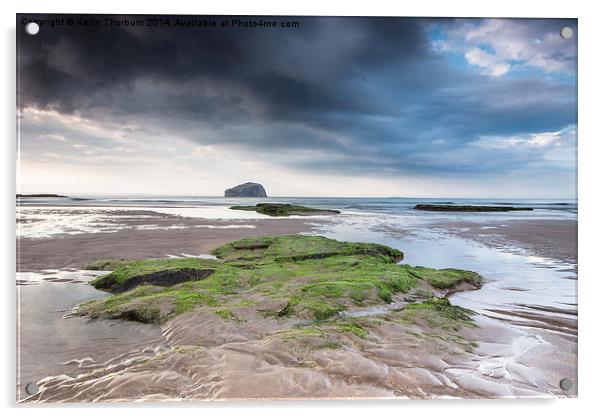 Bass Rock from Seacliff Acrylic by Keith Thorburn EFIAP/b