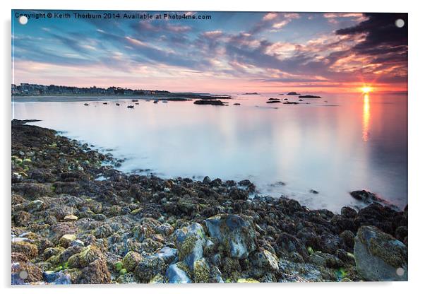 North Berwick Sunset Acrylic by Keith Thorburn EFIAP/b