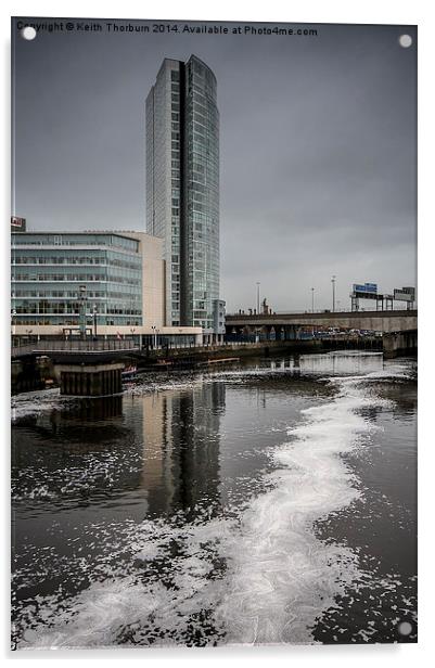 River Lagan Belfast Acrylic by Keith Thorburn EFIAP/b