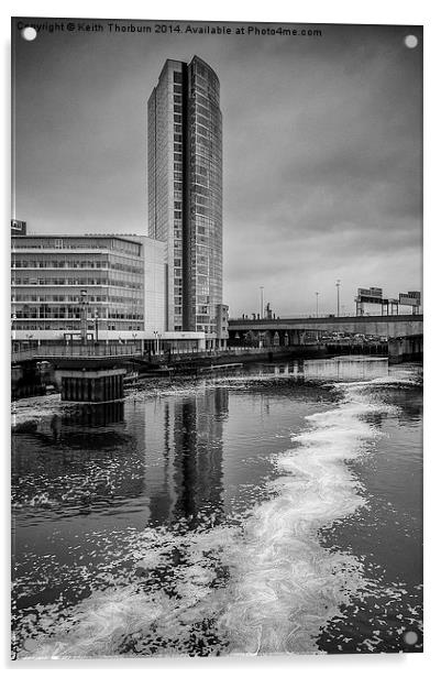River Lagan Belfast Acrylic by Keith Thorburn EFIAP/b