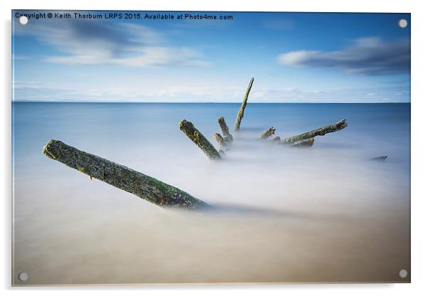 Seton Sands Shipwreck Acrylic by Keith Thorburn EFIAP/b