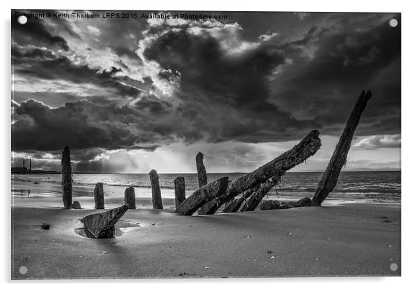 Seton Sands Shipwreck Acrylic by Keith Thorburn EFIAP/b