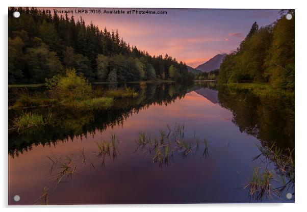 Loch Lochan Sunrise Acrylic by Keith Thorburn EFIAP/b