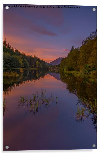 Loch Lochan Sunrise Acrylic by Keith Thorburn EFIAP/b